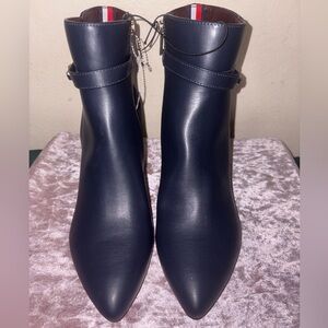 Tommy Hilfiger Blue Ankle Booties with Decorative Strap